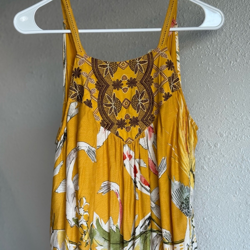 One September Floral Yellow Women's Dress from Anthropologie